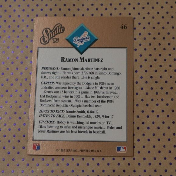 Ramon Martinez #46 Baseball Card - Picture 2 of 2